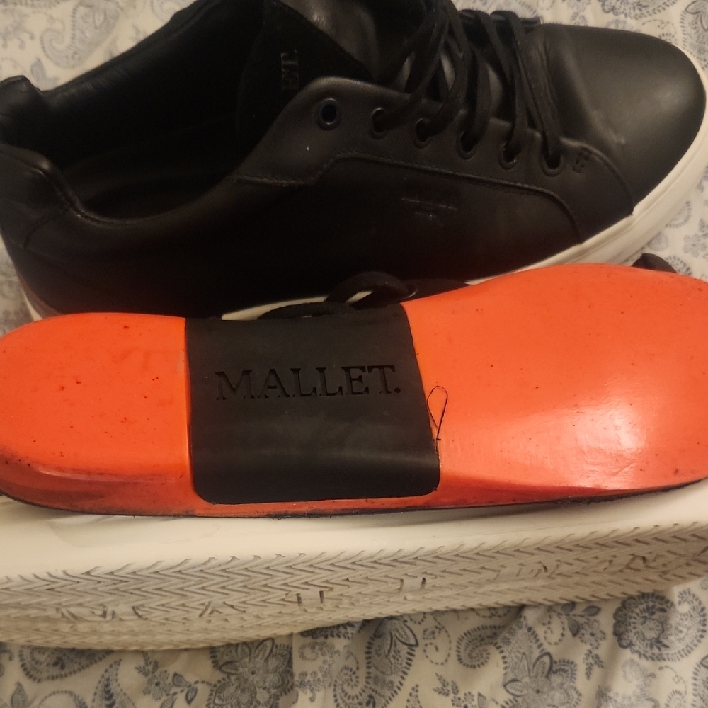 Black and White Men's Sneakers - Picture 9 of 10